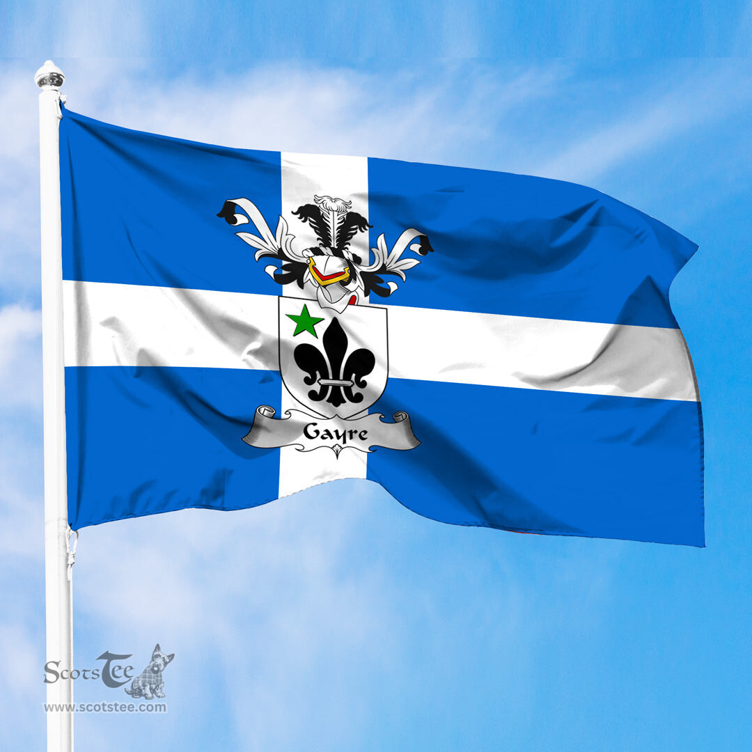 ScotsTee Shop Scottish Gayre Coat of Arms in Flag of Shetland Scotland