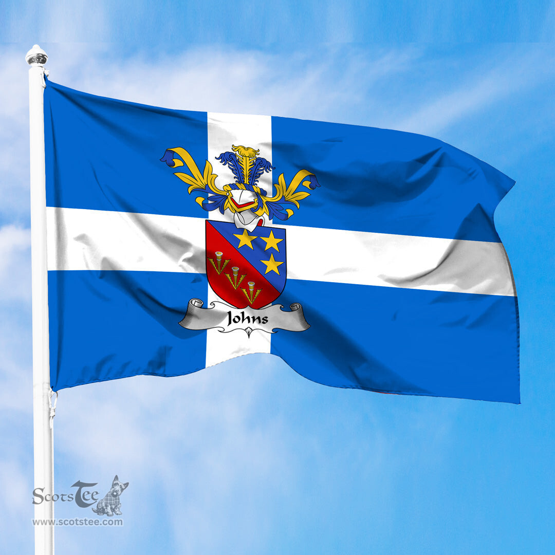 ScotsTee Shop Scottish Johns Coat of Arms in Flag of Shetland Scotland