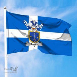 ScotsTee Shop Scottish Justice Coat of Arms in Flag of Shetland Scotland