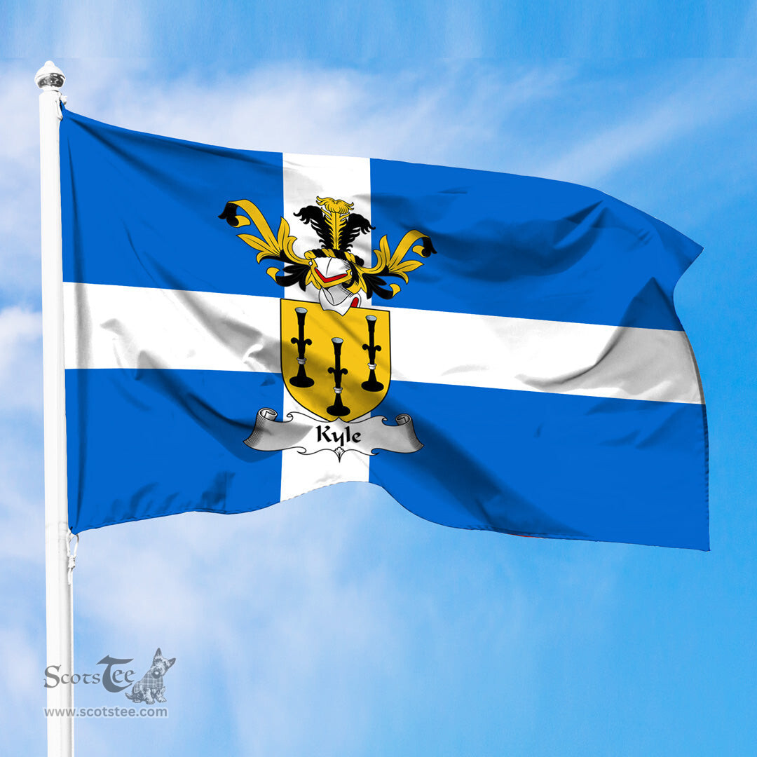 ScotsTee Shop Scottish Kyle Coat of Arms in Flag of Shetland Scotland
