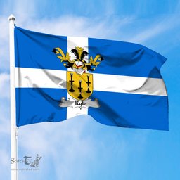 ScotsTee Shop Scottish Kyle Coat of Arms in Flag of Shetland Scotland