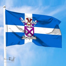 ScotsTee Shop Scottish Kippen Coat of Arms in Flag of Shetland Scotland