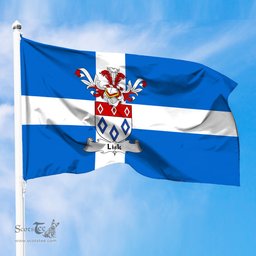 ScotsTee Shop Scottish Lisk Coat of Arms in Flag of Shetland Scotland