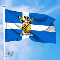 ScotsTee Shop Scottish Lauderdale Coat of Arms in Flag of Shetland Scotland
