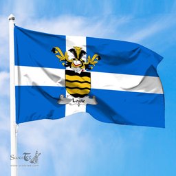 ScotsTee Shop Scottish Logie Coat of Arms in Flag of Shetland Scotland