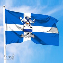 ScotsTee Shop Scottish Sharp Coat of Arms in Flag of Shetland Scotland