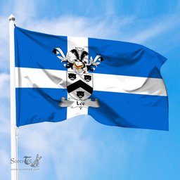 ScotsTee Shop Scottish Lee Coat of Arms in Flag of Shetland Scotland