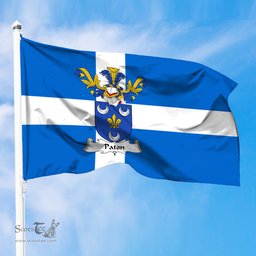 ScotsTee Shop Scottish Paton Coat of Arms in Flag of Shetland Scotland