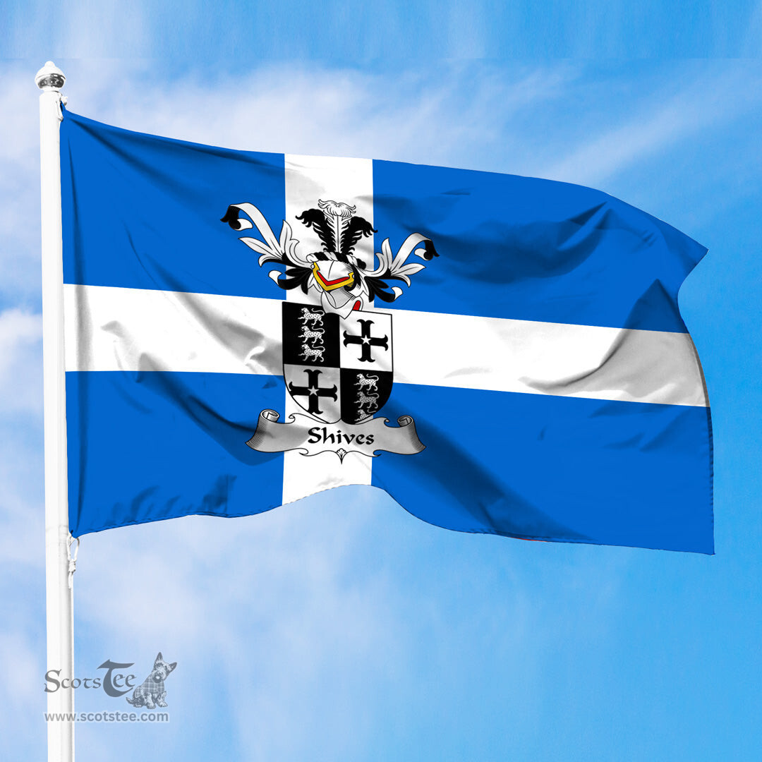 ScotsTee Shop Scottish Shives Coat of Arms in Flag of Shetland Scotland