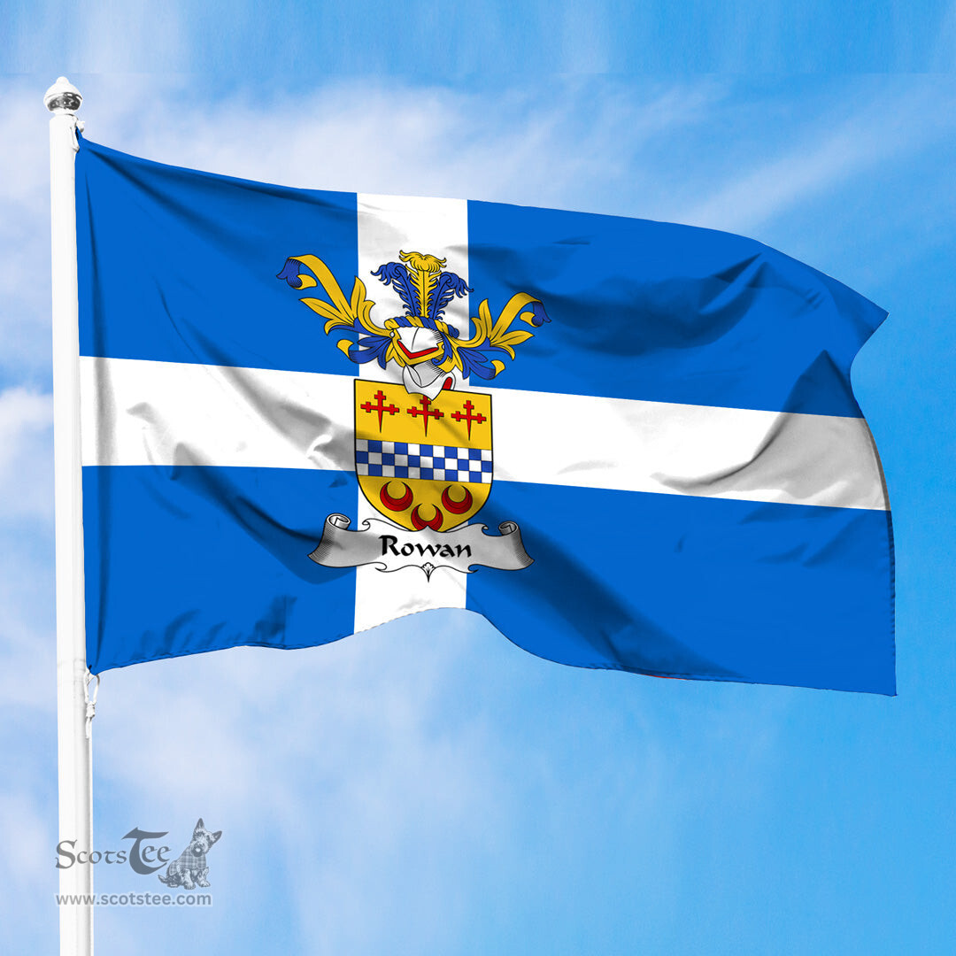 ScotsTee Shop Scottish Rowan Coat of Arms in Flag of Shetland Scotland