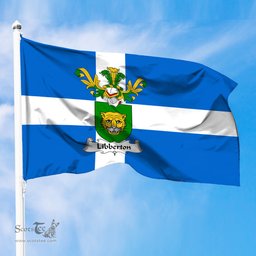 ScotsTee Shop Scottish Libberton Coat of Arms in Flag of Shetland Scotland
