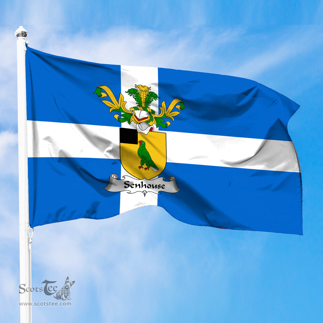 ScotsTee Shop Scottish Senhouse Coat of Arms in Flag of Shetland Scotland