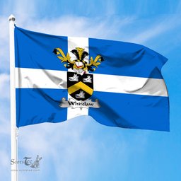 ScotsTee Shop Scottish Whitelaw Coat of Arms in Flag of Shetland Scotland