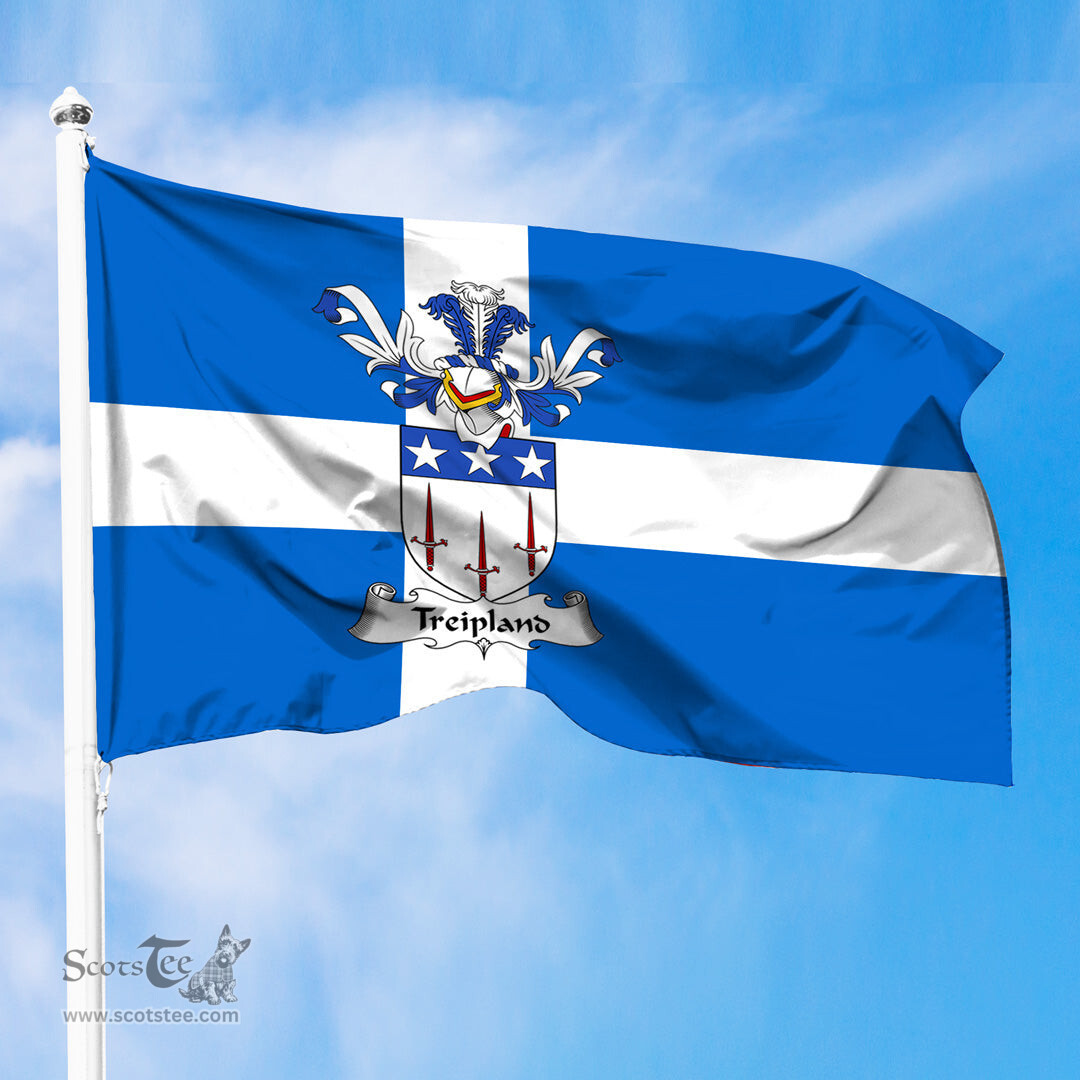 ScotsTee Shop Scottish Treipland Coat of Arms in Flag of Shetland Scotland