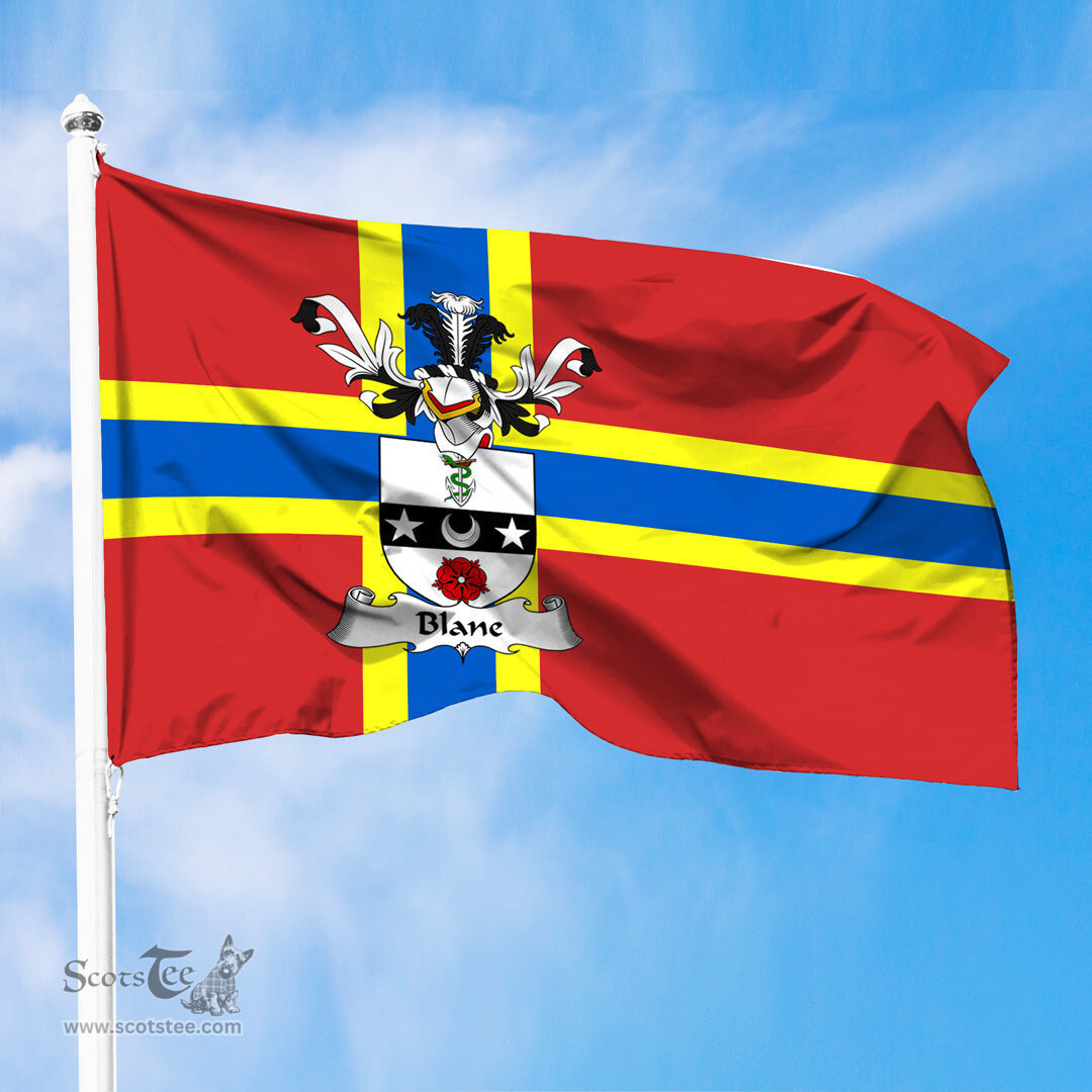 ScotsTee Shop Scottish Blane Coat of Arms in Flag of Orkney Scotland