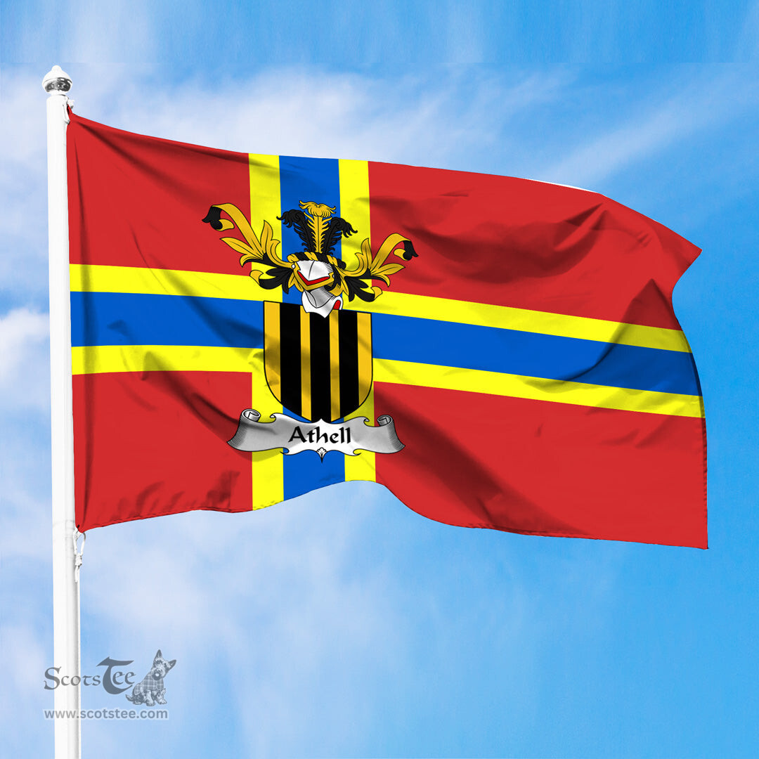 ScotsTee Shop Scottish Athell Coat of Arms in Flag of Orkney Scotland