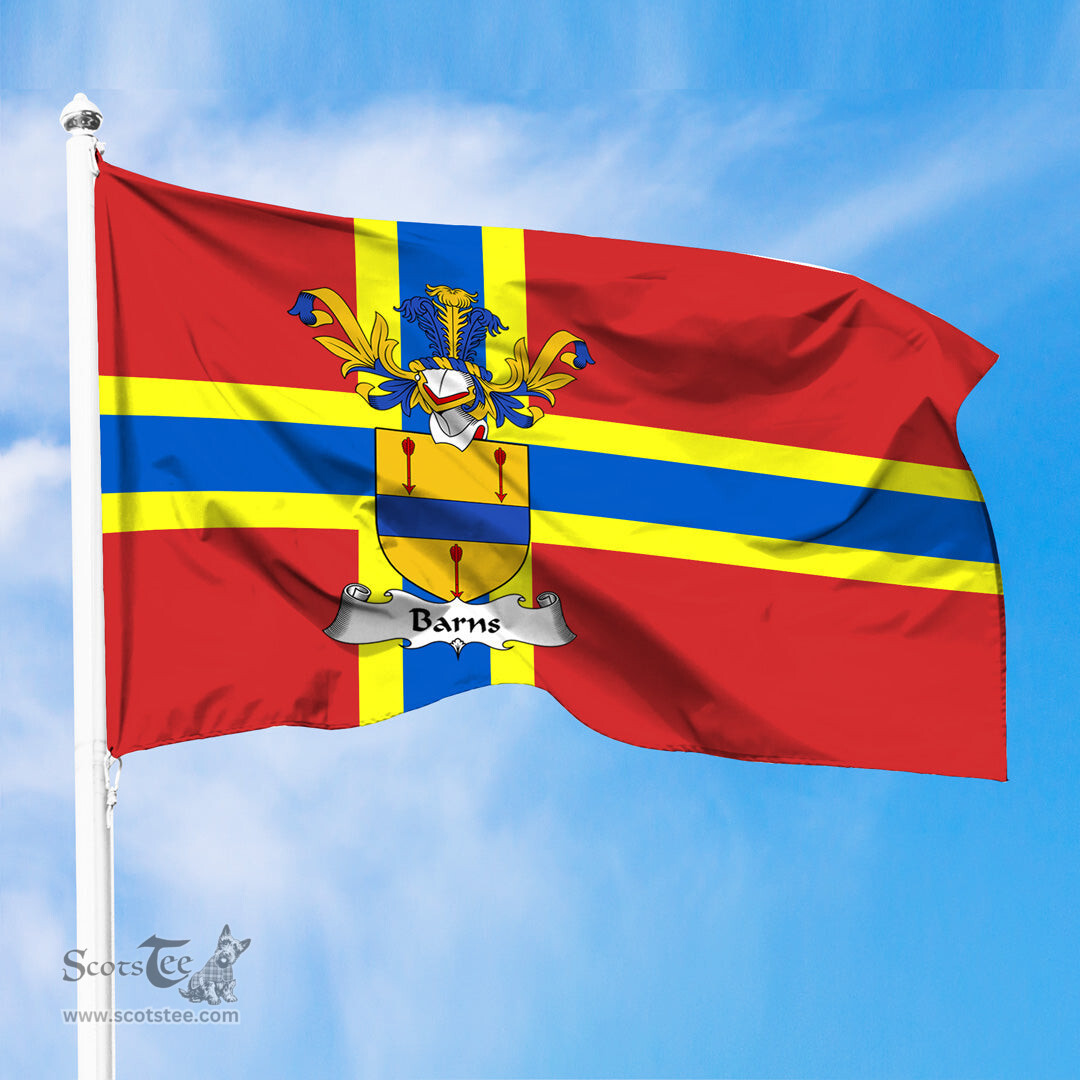 ScotsTee Shop Scottish Barns Coat of Arms in Flag of Orkney Scotland