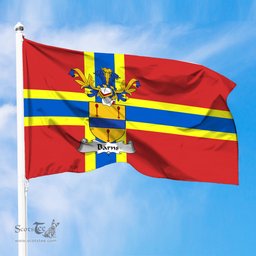ScotsTee Shop Scottish Barns Coat of Arms in Flag of Orkney Scotland