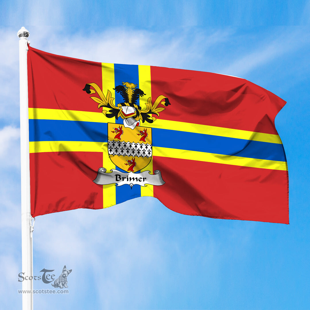 ScotsTee Shop Scottish Brimer Coat of Arms in Flag of Orkney Scotland