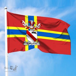 ScotsTee Shop Scottish Congilton Coat of Arms in Flag of Orkney Scotland