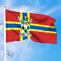 ScotsTee Shop Scottish Branis Coat of Arms in Flag of Orkney Scotland