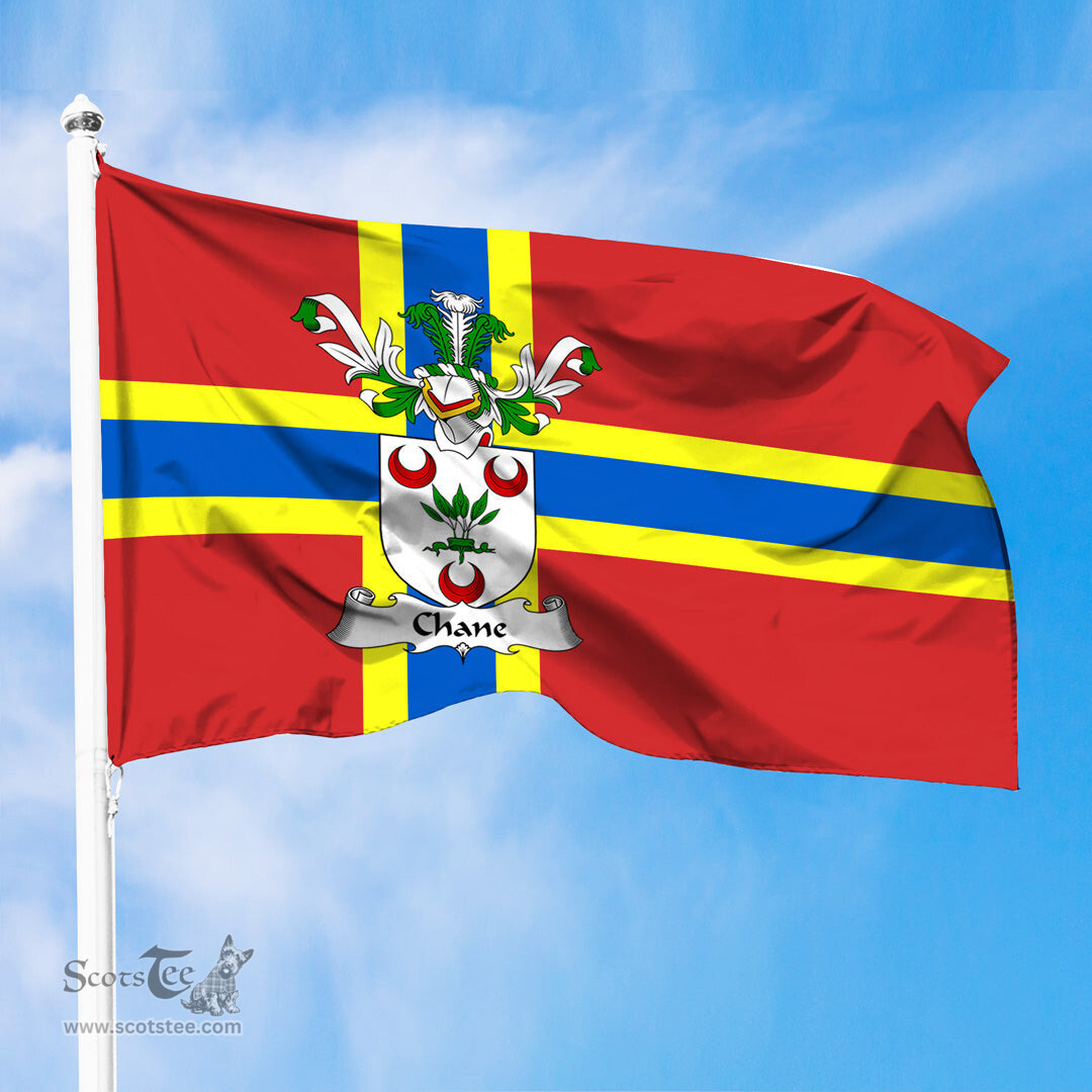ScotsTee Shop Scottish Chane Coat of Arms in Flag of Orkney Scotland