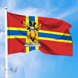 ScotsTee Shop Scottish Calder Coat of Arms in Flag of Orkney Scotland