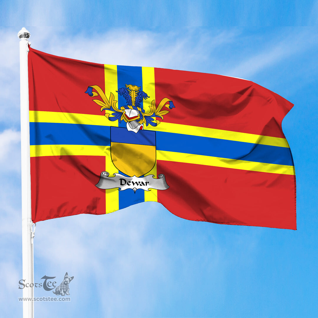 ScotsTee Shop Scottish Dewar Coat of Arms in Flag of Orkney Scotland