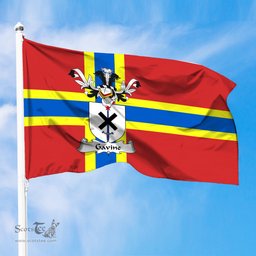 ScotsTee Shop Scottish Gavine Coat of Arms in Flag of Orkney Scotland