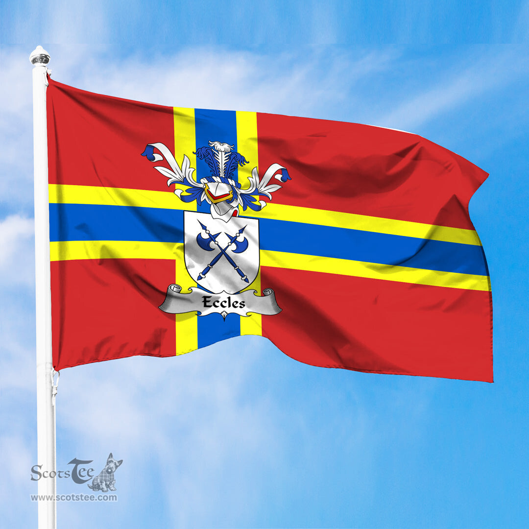 ScotsTee Shop Scottish Eccles Coat of Arms in Flag of Orkney Scotland