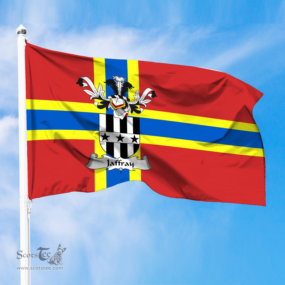 ScotsTee Shop Scottish Jaffray Coat of Arms in Flag of Orkney Scotland