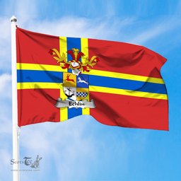 ScotsTee Shop Scottish Echlin Coat of Arms in Flag of Orkney Scotland