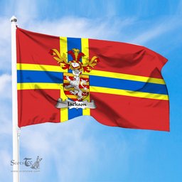ScotsTee Shop Scottish Jackson Coat of Arms in Flag of Orkney Scotland