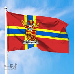 ScotsTee Shop Scottish Middleton Coat of Arms in Flag of Orkney Scotland