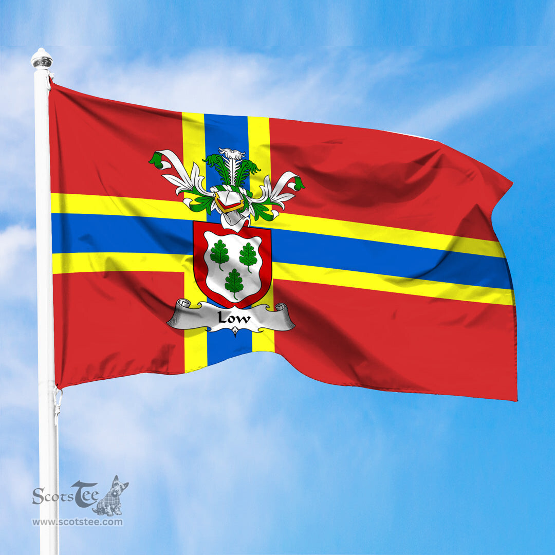 ScotsTee Shop Scottish Low Coat of Arms in Flag of Orkney Scotland