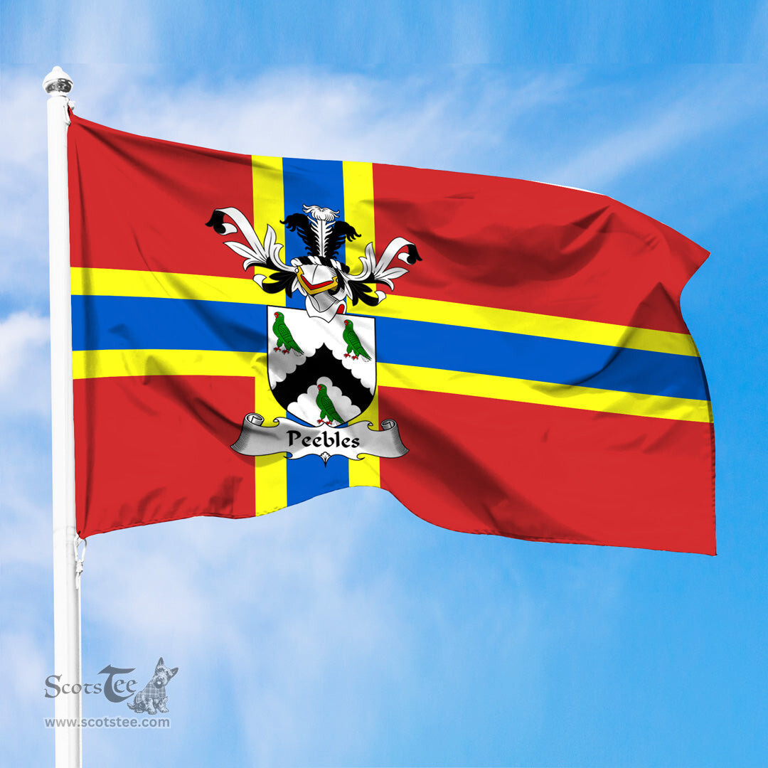ScotsTee Shop Scottish Peebles Coat of Arms in Flag of Orkney Scotland