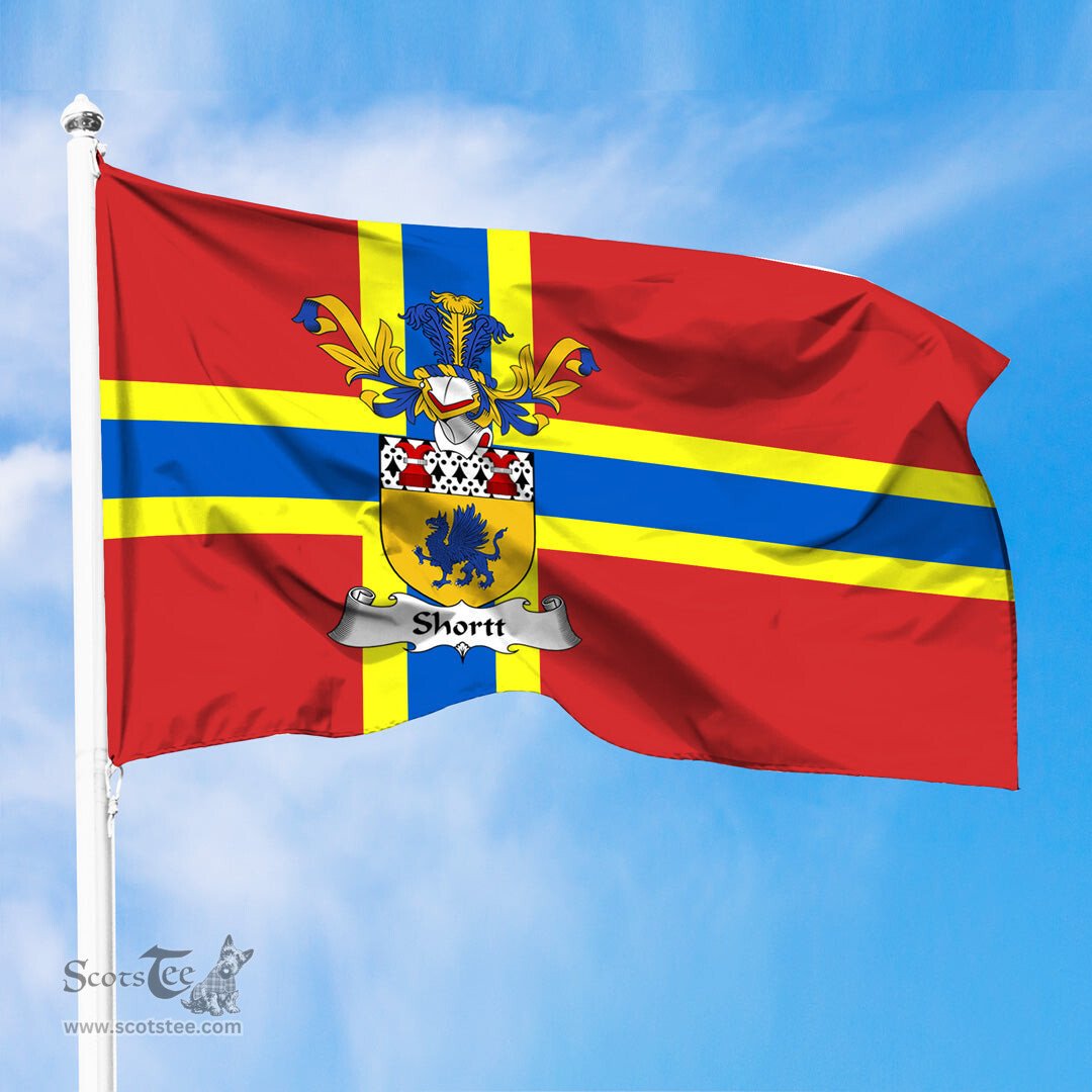 ScotsTee Shop Scottish Shortt Coat of Arms in Flag of Orkney Scotland