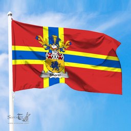 ScotsTee Shop Scottish Shortt Coat of Arms in Flag of Orkney Scotland