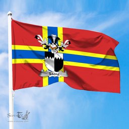 ScotsTee Shop Scottish Laing Coat of Arms in Flag of Orkney Scotland