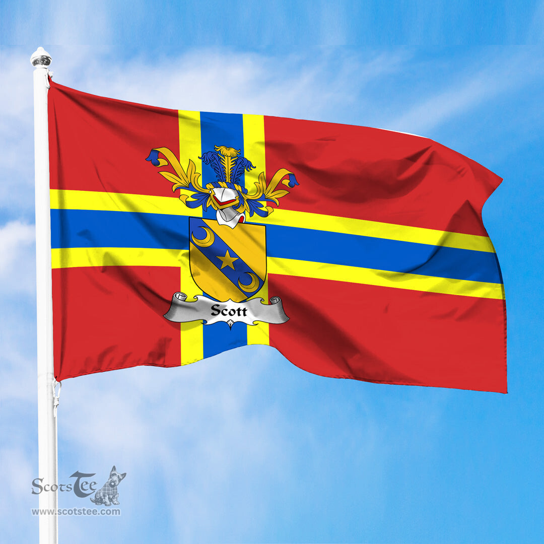 ScotsTee Shop Scottish Scott Coat of Arms in Flag of Orkney Scotland