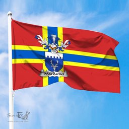 ScotsTee Shop Scottish MacBarnet Coat of Arms in Flag of Orkney Scotland