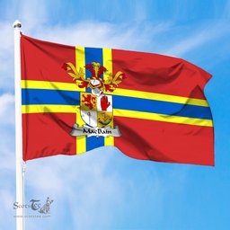 ScotsTee Shop Scottish MacBain Coat of Arms in Flag of Orkney Scotland