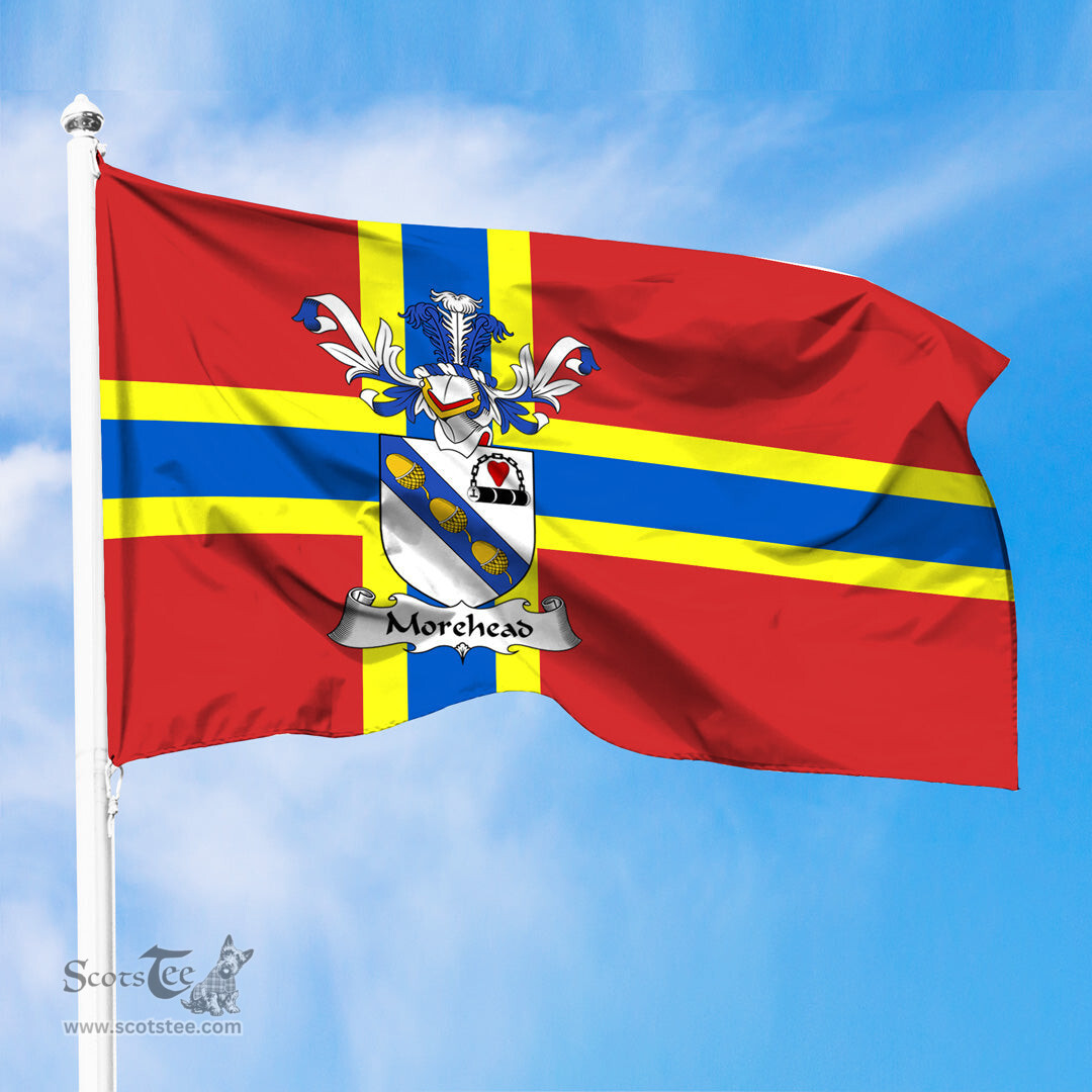 ScotsTee Shop Scottish Morehead Coat of Arms in Flag of Orkney Scotland