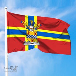 ScotsTee Shop Scottish Park Coat of Arms in Flag of Orkney Scotland