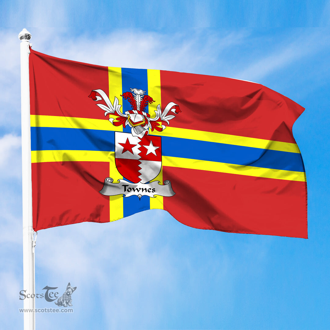ScotsTee Shop Scottish Townes or Townis Coat of Arms in Flag of Orkney Scotland
