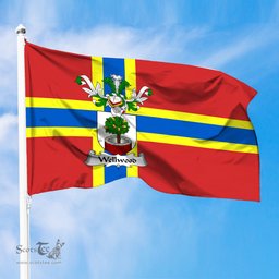 ScotsTee Shop Scottish Wellwood Coat of Arms in Flag of Orkney Scotland