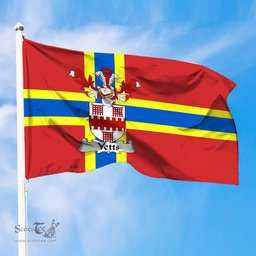ScotsTee Shop Scottish Yetts Coat of Arms in Flag of Orkney Scotland