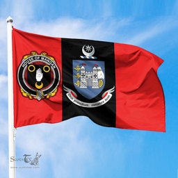 ScotsTee Shop Irish House of MANGAN Coat of Arms on Drogheda Flag Ireland