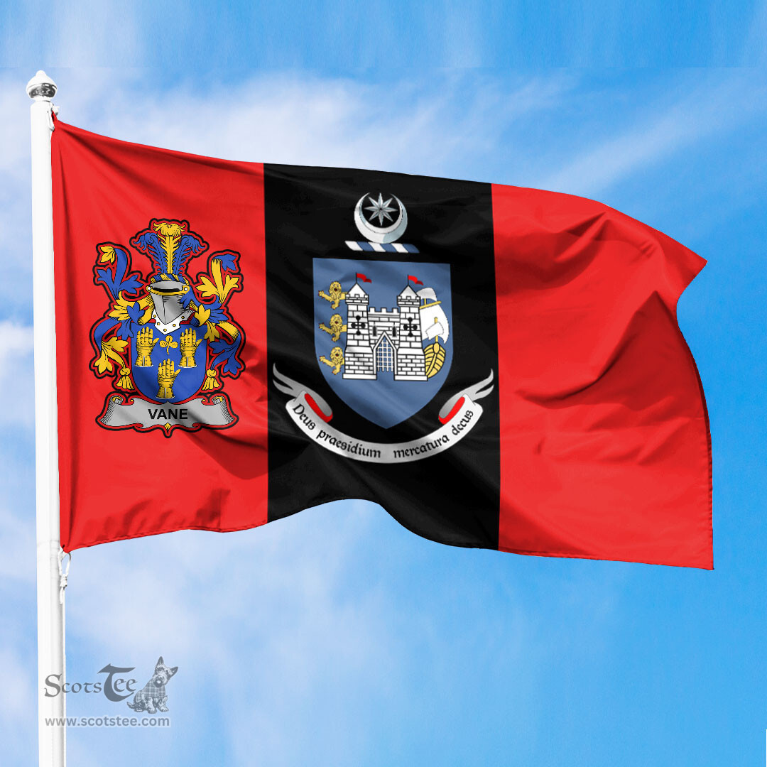 ScotsTee Shop Irish Vane Coat of Arms on Drogheda Flag Ireland