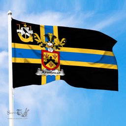 ScotsTee Shop Scottish Armistead Coat of Arms in Flag of Caithness Scotland
